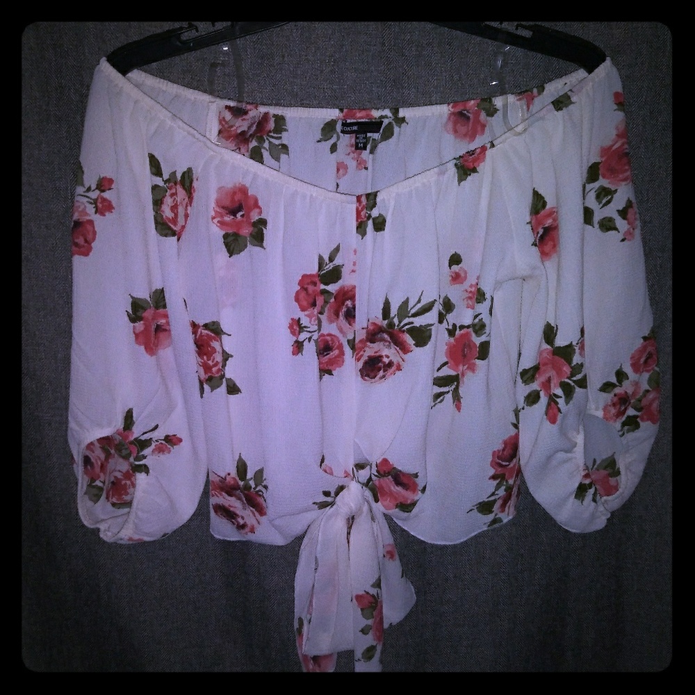 Off Shoulder Crop Top